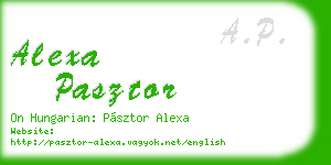 alexa pasztor business card